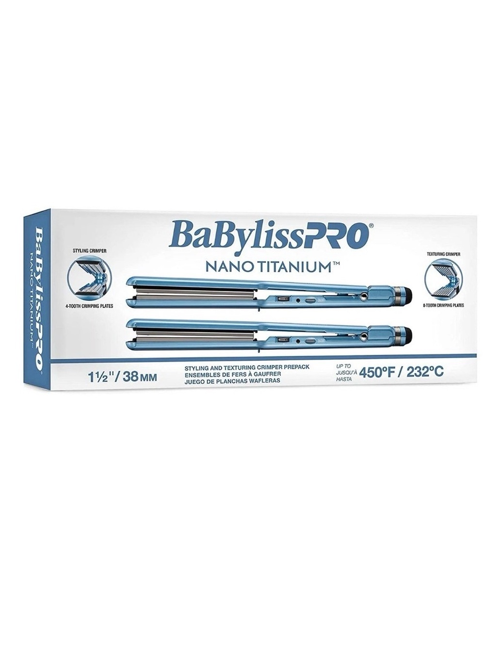 100% Authentic BaBylissPRO Nano Titanium Styling and Texturizing Crimper Set
